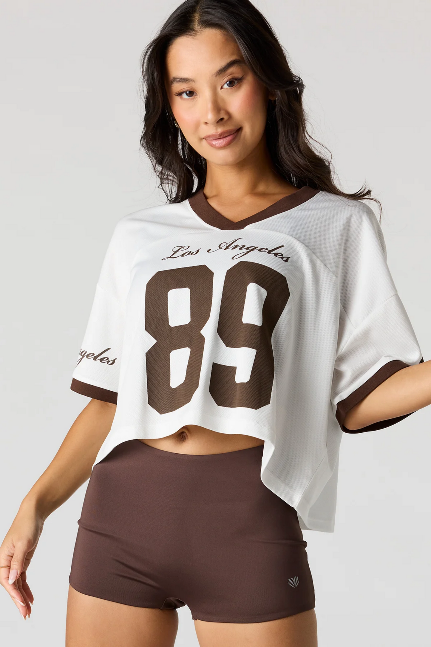 Graphic Cropped Jersey Top