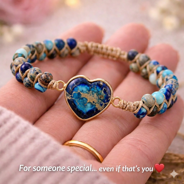 Handmade Heart Shape Natural Stone Bracelet